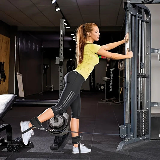 Fitness Ankle Straps Adjustable D-Ring Support Cuffs Gym Leg Strength Workouts Pulley With Buckle Sports Guard Safety Abductors
