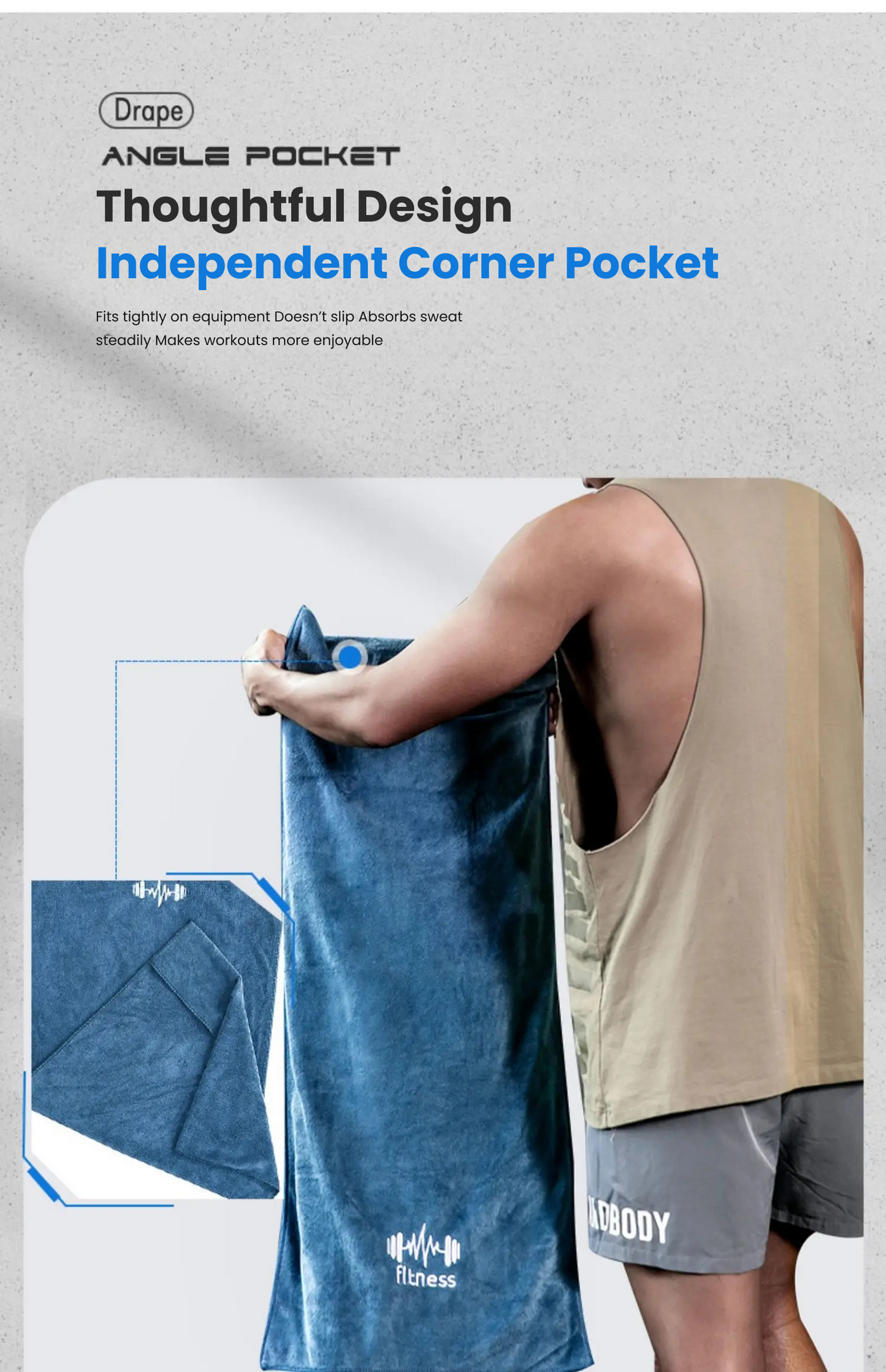 Quick-Dry Fitness Towel – Multifunctional Gym, Sports & Swimming Microfiber Towel