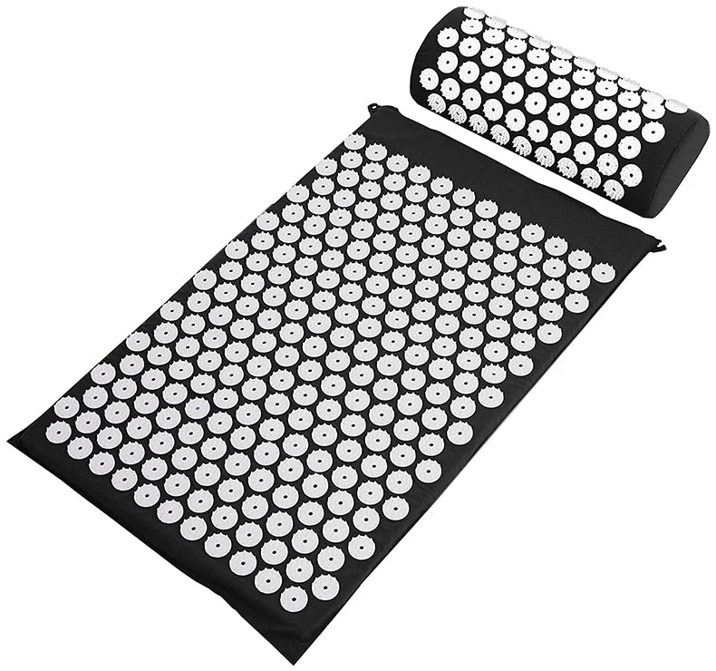 Acupressure Massage Mat & Pillow Set – Stress Relief, Back & Neck Pain Therapy, Relaxation Cushion