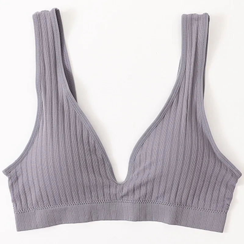 Seamless Bras For Women Sports Deep V Bra Tops Female Non-wire Brassiere Women Underwear Backless Sexy Lingerie Soft Intimates