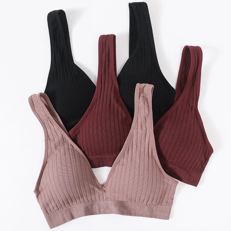Seamless Bras For Women Sports Deep V Bra Tops Female Non-wire Brassiere Women Underwear Backless Sexy Lingerie Soft Intimates