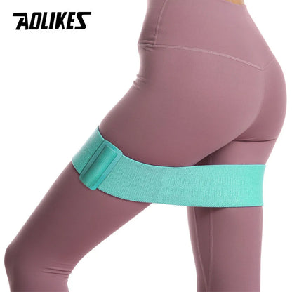 AOLIKES Adjustable Elastic Hip Booty Bands Anti Slip Resistance Bands Thick with Inner Grip Strip for Fitness Legs Butt Glute