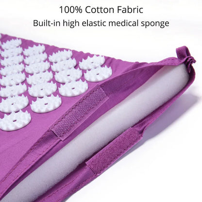 Acupressure Massage Mat & Pillow Set – Stress Relief, Back & Neck Pain Therapy, Relaxation Cushion
