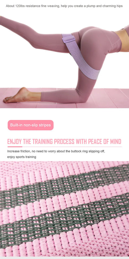 AOLIKES Adjustable Elastic Hip Booty Bands Anti Slip Resistance Bands Thick with Inner Grip Strip for Fitness Legs Butt Glute