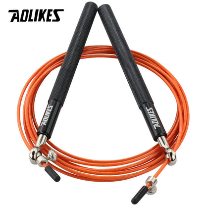 AOLIKES Speed Jump Rope for Crossfit, Boxing, MMA, Fitness Training – Adjustable Skipping Rope with Spare Cable & Carry Bag