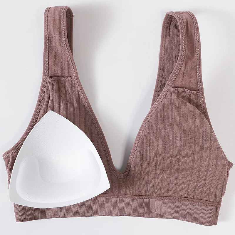 Seamless Bras For Women Sports Deep V Bra Tops Female Non-wire Brassiere Women Underwear Backless Sexy Lingerie Soft Intimates
