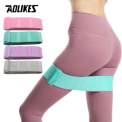 AOLIKES Adjustable Elastic Hip Booty Bands Anti Slip Resistance Bands Thick with Inner Grip Strip for Fitness Legs Butt Glute