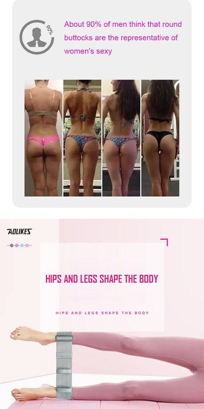 AOLIKES Adjustable Elastic Hip Booty Bands Anti Slip Resistance Bands Thick with Inner Grip Strip for Fitness Legs Butt Glute