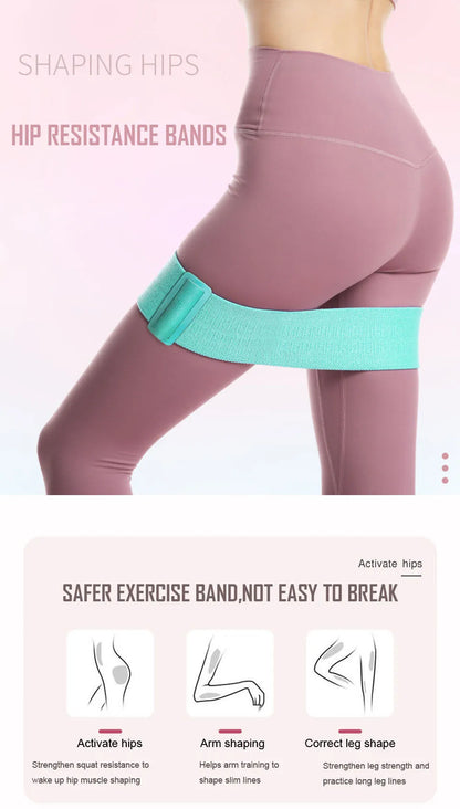 AOLIKES Adjustable Elastic Hip Booty Bands Anti Slip Resistance Bands Thick with Inner Grip Strip for Fitness Legs Butt Glute