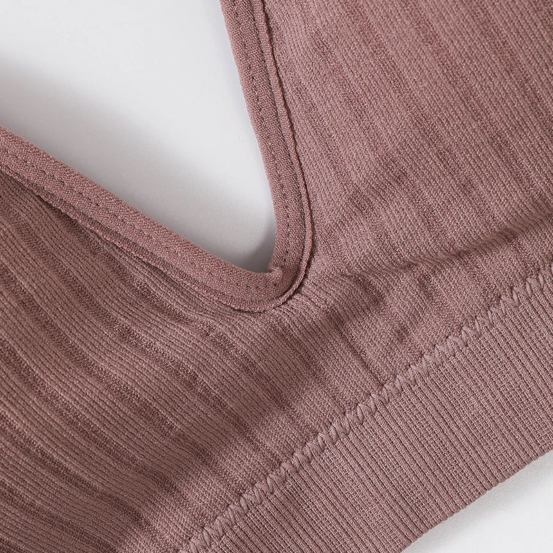 Seamless Bras For Women Sports Deep V Bra Tops Female Non-wire Brassiere Women Underwear Backless Sexy Lingerie Soft Intimates