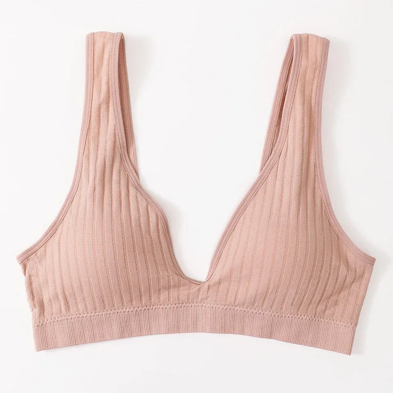 Seamless Bras For Women Sports Deep V Bra Tops Female Non-wire Brassiere Women Underwear Backless Sexy Lingerie Soft Intimates