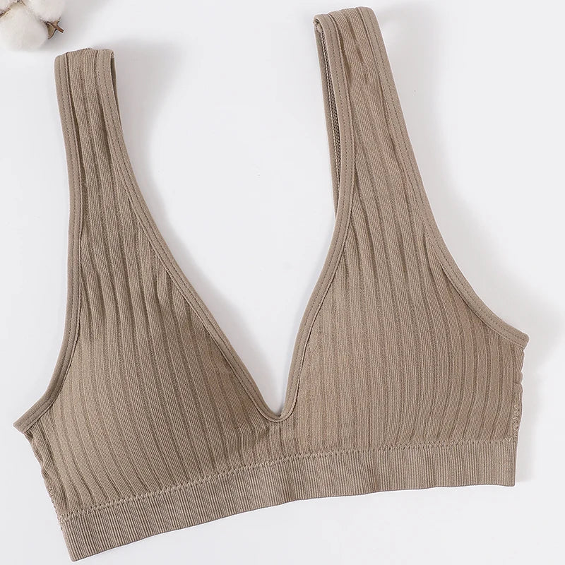 Seamless Bras For Women Sports Deep V Bra Tops Female Non-wire Brassiere Women Underwear Backless Sexy Lingerie Soft Intimates