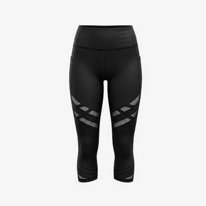 High Waist Black Mesh Leggings for Women – Sexy See-Through Yoga & Gym Pants