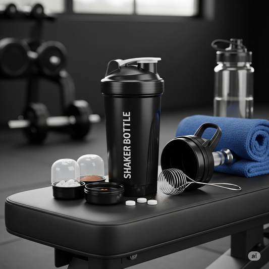 Protein Shaker Bottle Leak Proof Bottle for Protein Mixes 3 Layer Twist Off Shaker Cup Sports Shaker Bottle for Protein Powder