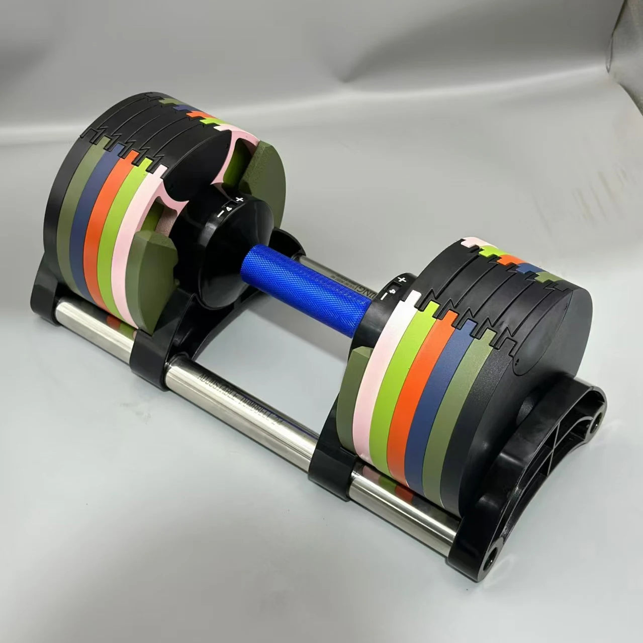 Adjustable Dumbbell Set – 2nd Generation Round Weights, 24kg/36kg, 2kg Increment, Home & Gym Fitness