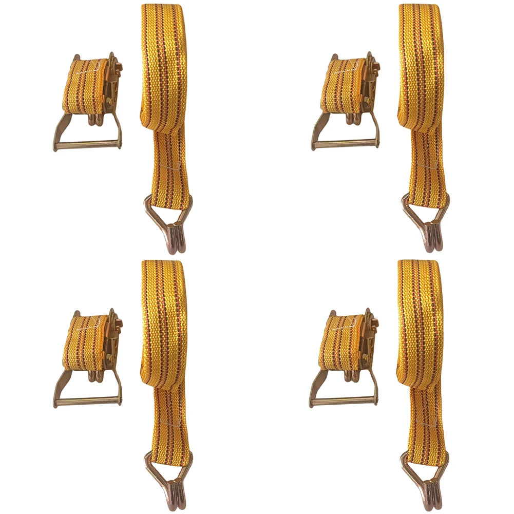 Heavy Duty Ratchet Straps 3/6/8/10M – Cargo Tie Down Straps with Claw Hooks for Lorry, Truck, Car & Trailer