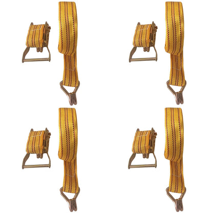 Heavy Duty Ratchet Straps 3/6/8/10M – Cargo Tie Down Straps with Claw Hooks for Lorry, Truck, Car & Trailer