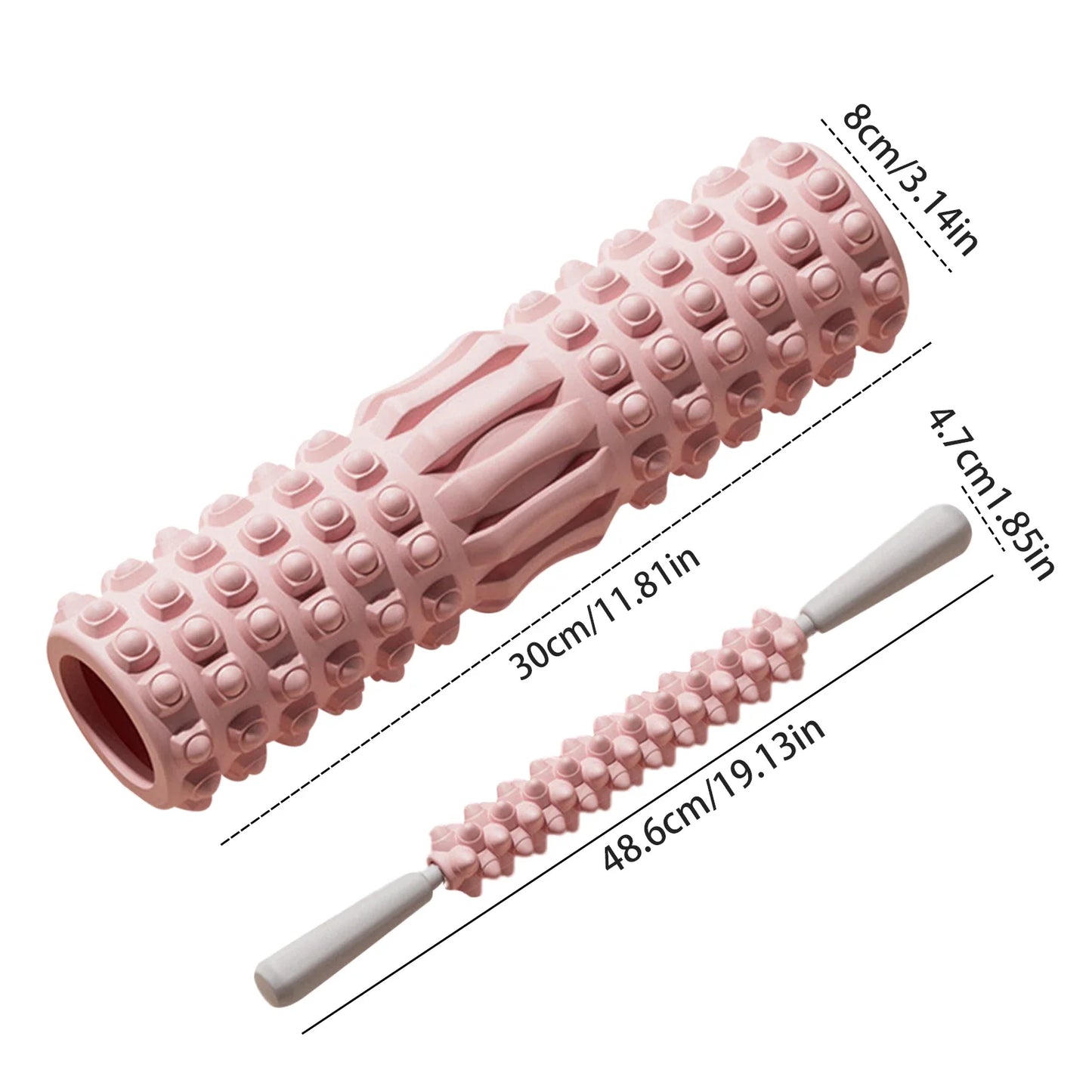 Yoga Foam Roller for Fitness, Pilates & Back Muscle Massage – Stretching & Recovery Tool