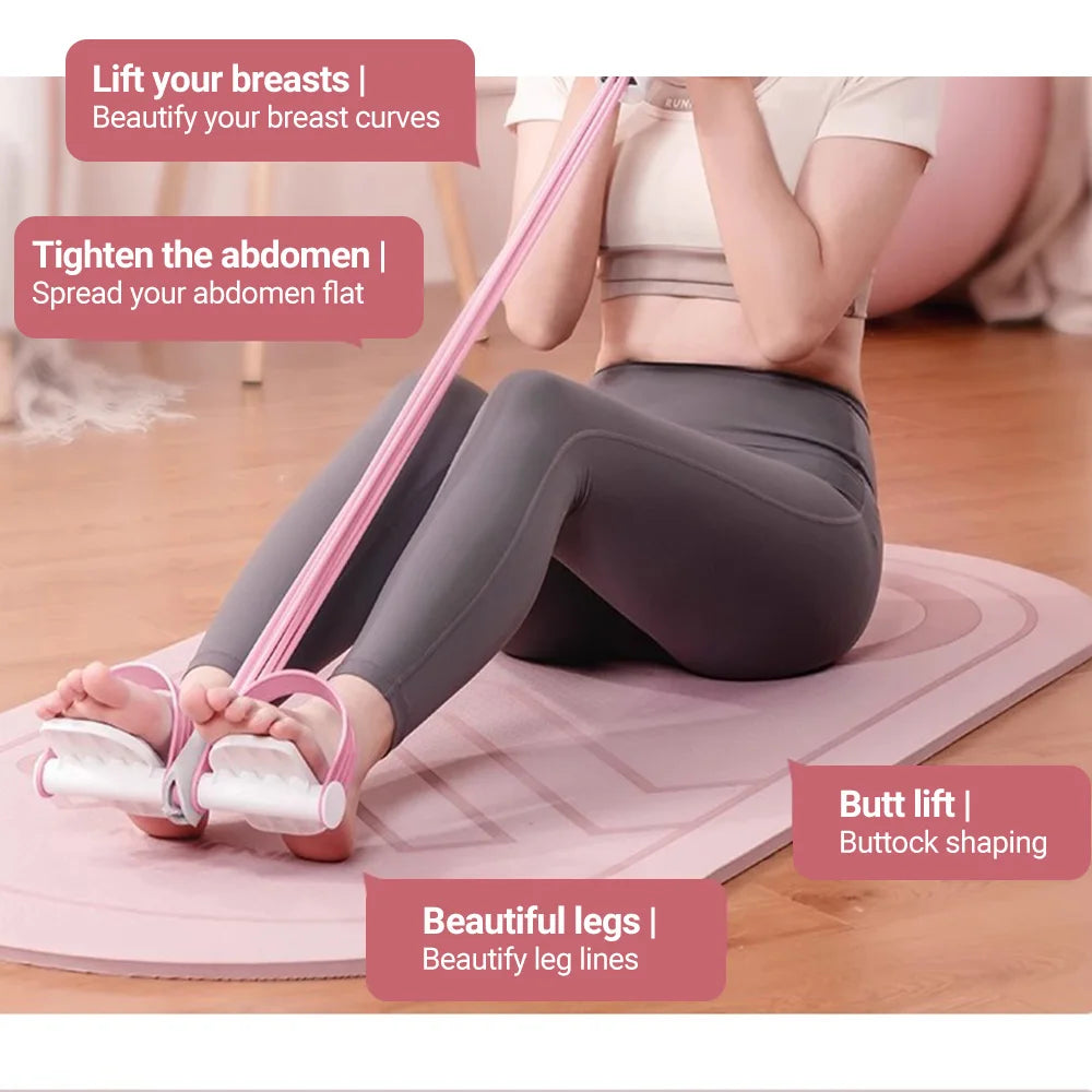Resistance Bands 6-Tube Yoga Pedal Puller – Multifunctional Exercise Band for Home Workouts, Yoga, Pilates & Strength Training