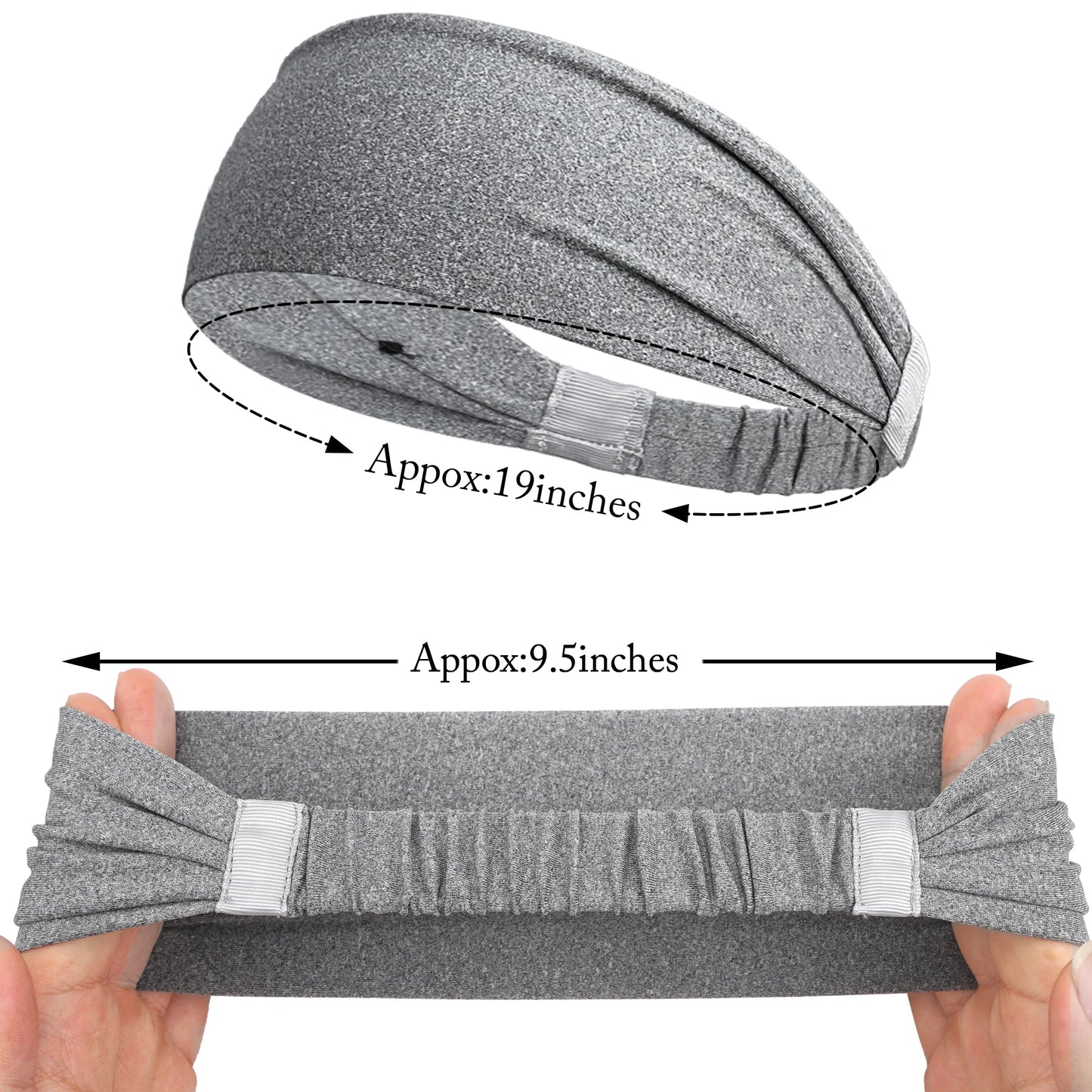 Sports & Yoga Sweat Headbands for Men & Women – Soft, Breathable, Elastic Hair Bands for Workout, Running, and Gym