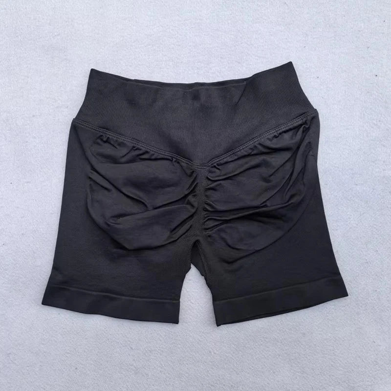 4.5" Seamless Shorts Ribbed Yoga Shorts Women Flex Scrunch Bum Gym Shorts Booty Running Short Butt Lifting Workout Pants