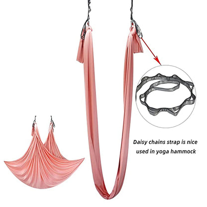 Yoga Fitness Daisy Chain Strap – Adjustable Stretch Belt for Yoga, Dance, Outdoor & Climbing