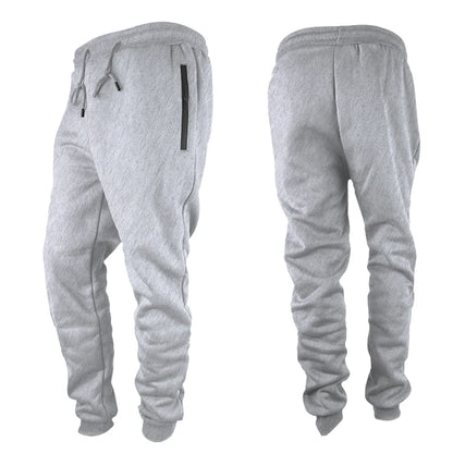 Men's Zippered Joggers – Slim Fit Sweatpants for Workout & Running