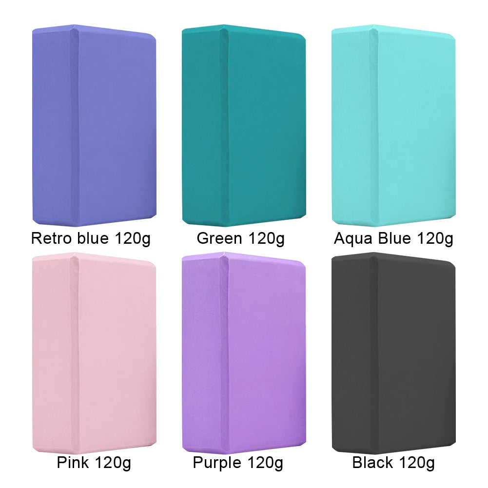 EVA Yoga Block – Solid Color High Density Foam Brick for Yoga, Pilates & Fitness Training – Non-Slip, Moisture-Proof Balance Block