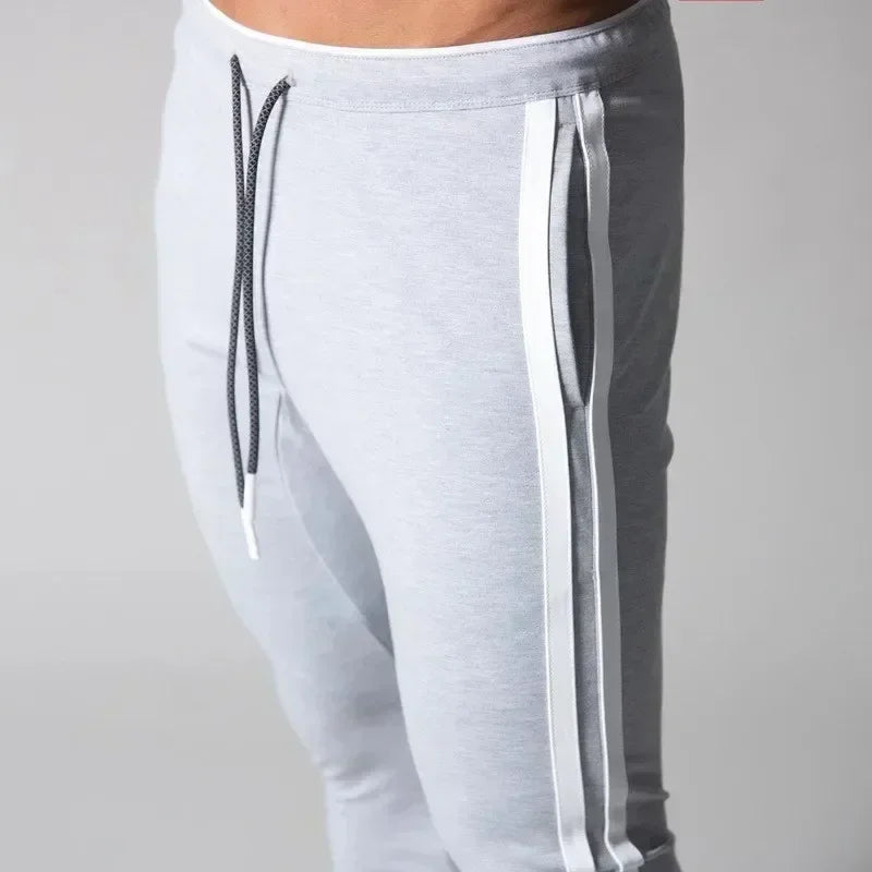 Joggers Men Striped Sweatpants Casual Long Pants Men Fitness Running Workout Track Trousers