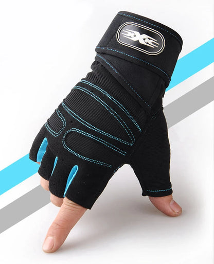 Workout Gloves with Wrist Wrap – Half Finger Training Gloves for Men & Women, Weight Lifting & Fitness