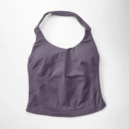 NCLAGEN Halter Top Woman Yoga Tank Gym Clothes Removable Chest Pad Fitness Workout speed Activewear Sexy Pilates Sports Vest-Bra