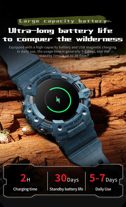 Multi-Functional Bluetooth Smart Watch – Heart Rate, Blood Pressure, Fitness Tracker, Outdoor Explorer