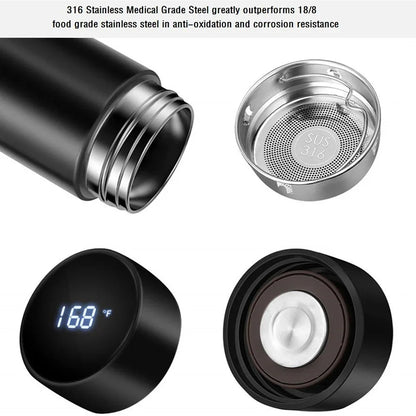 500ml Smart Thermos Bottle with Digital Temperature Display – 304 Stainless Steel