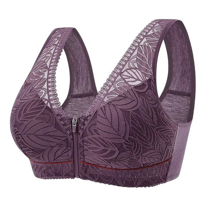 Plus Size Lace Sports Bra for Women – Comfortable Seamless Beauty Back Lingerie