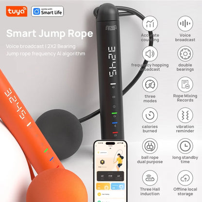 Tuya Smart Jump Rope with LED Display & App Tracking – Digital Skipping Rope for Fitness, Gym & Crossfit
