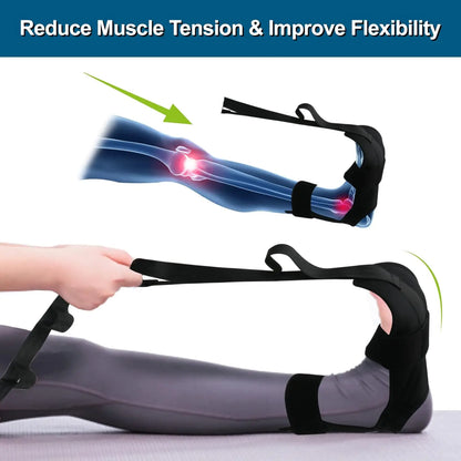Yoga Stretching Strap – Adjustable Cotton Belt with D-Ring Buckle for Flexibility, Pilates & Fitness