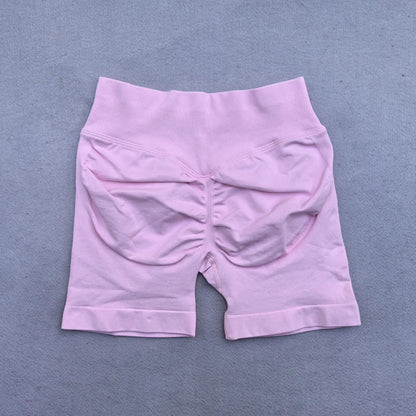 4.5" Seamless Shorts Ribbed Yoga Shorts Women Flex Scrunch Bum Gym Shorts Booty Running Short Butt Lifting Workout Pants