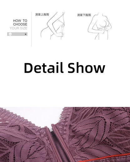 Plus Size Lace Sports Bra for Women – Comfortable Seamless Beauty Back Lingerie