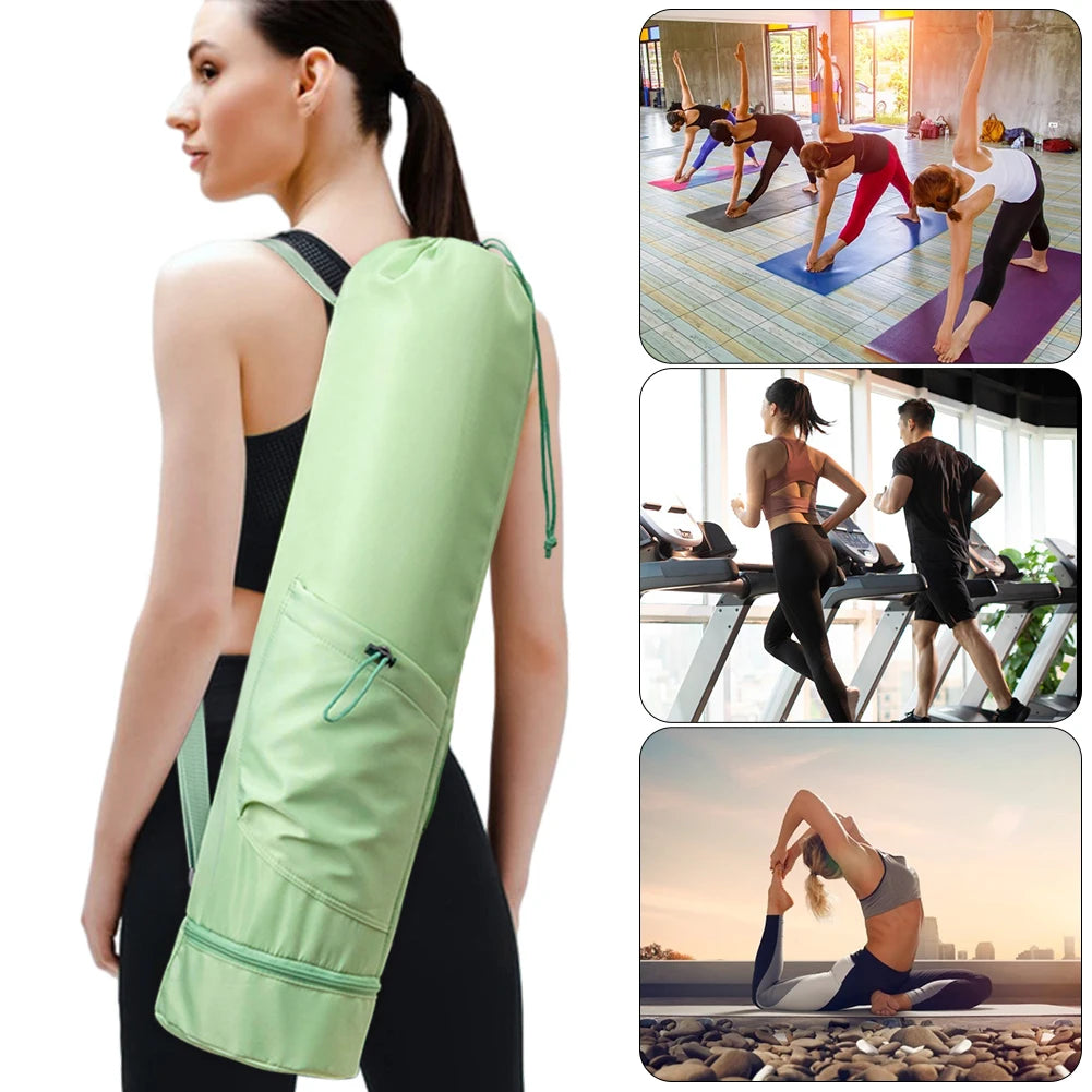 Travel Yoga Mat Bag – Waterproof Nylon Backpack, Sports & Gym Carrier Bag with Large Storage