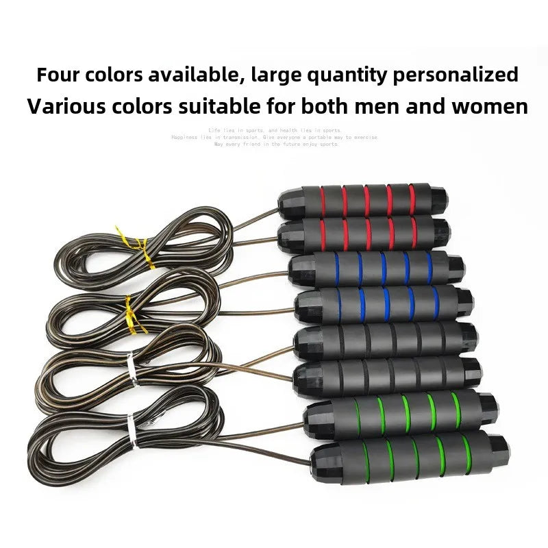 Steel Wire Skipping Rope with Bearings | Adjustable Speed Jump Rope for Fitness & Weight Loss