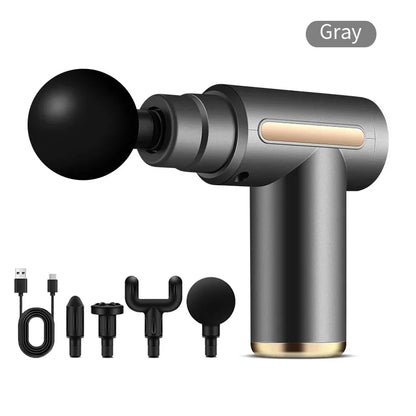 Portable Fascia Gun Deep Tissue Mini Massage Gun Lightweight Adjustable Speed Whole Body Massage Equipment Neck Body Massager