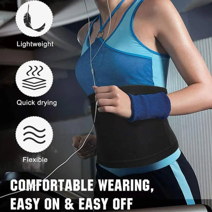 Unisex Waist Trimmer Belt – Sweat-Boosting Core Shaper with Back Support