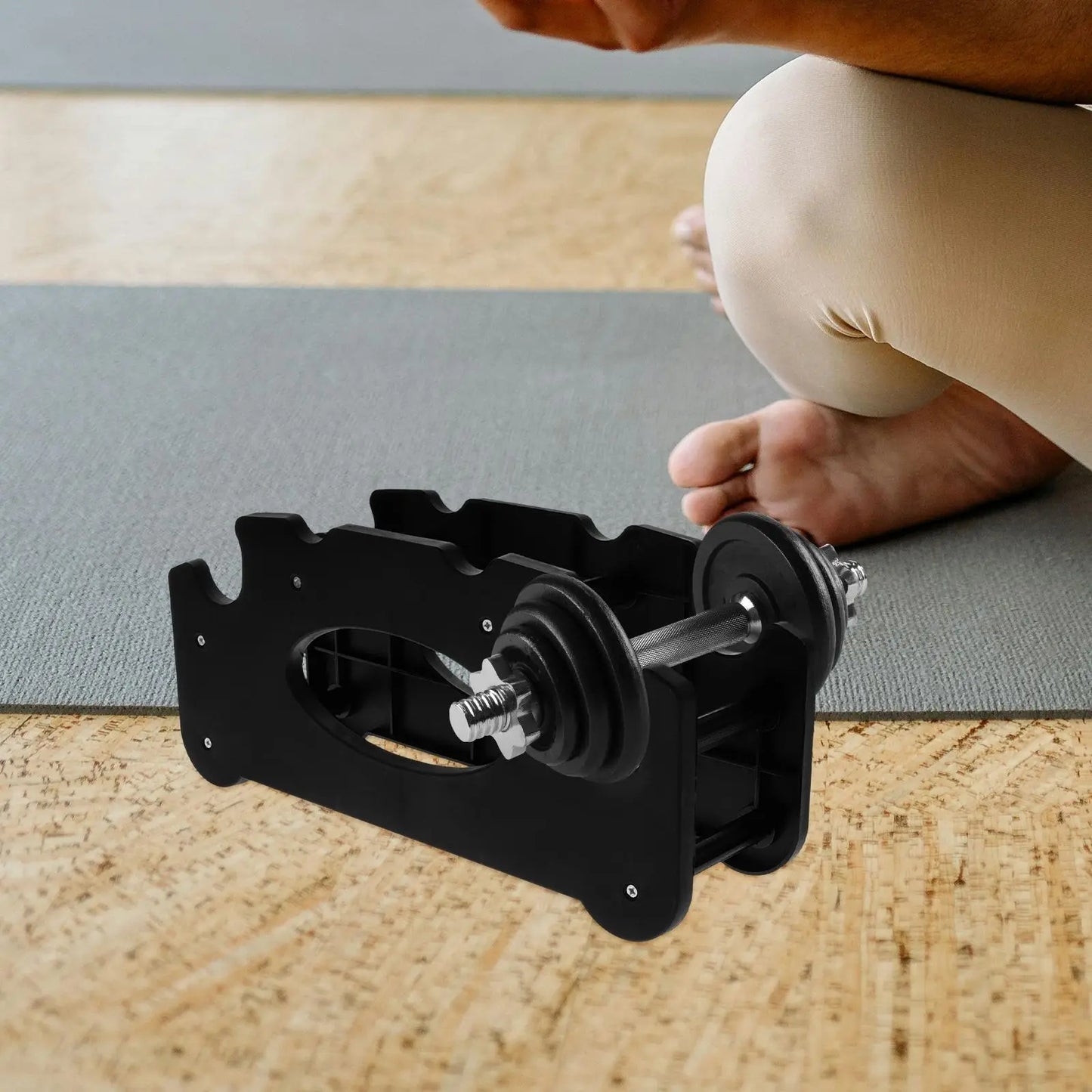 Dumbbell Rack Weight Holder – Compact Floor Bracket Gym Accessory for Dumbbell Storage