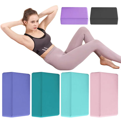 EVA Yoga Block – Solid Color High Density Foam Brick for Yoga, Pilates & Fitness Training – Non-Slip, Moisture-Proof Balance Block