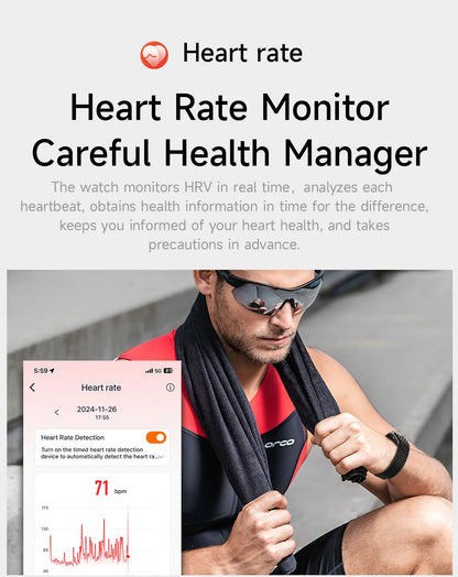 LIGE Smartwatch Bluetooth Fitness Tracker with Heart Rate, Blood Oxygen & 24H Health Monitoring