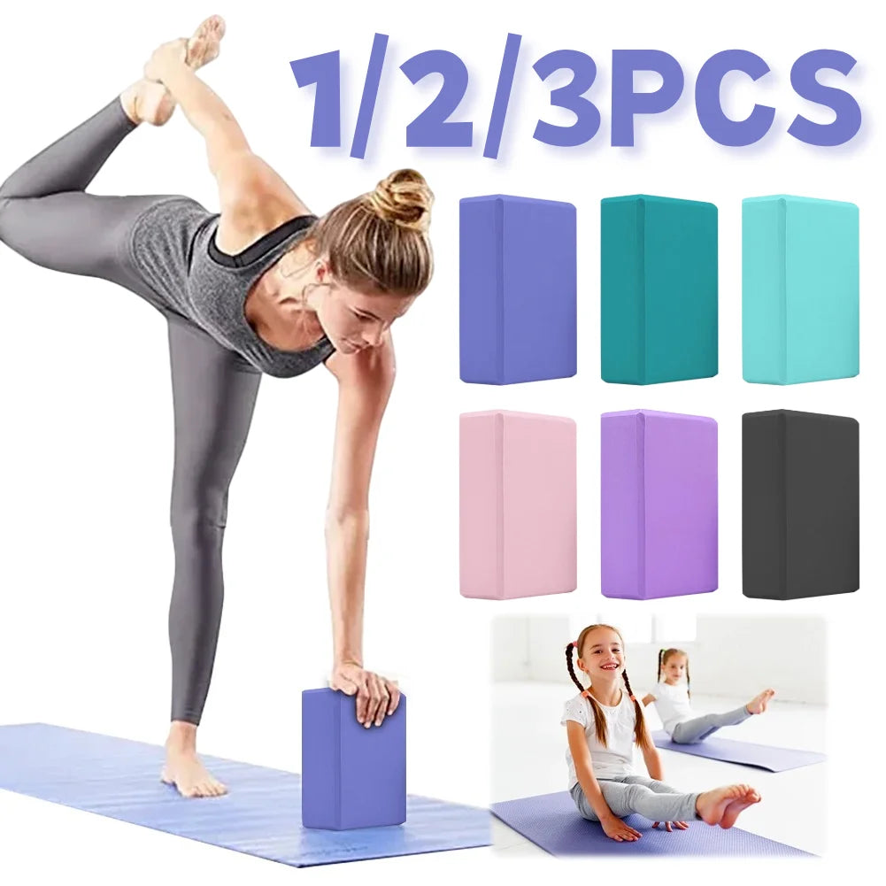 EVA Yoga Block – Solid Color High Density Foam Brick for Yoga, Pilates & Fitness Training – Non-Slip, Moisture-Proof Balance Block