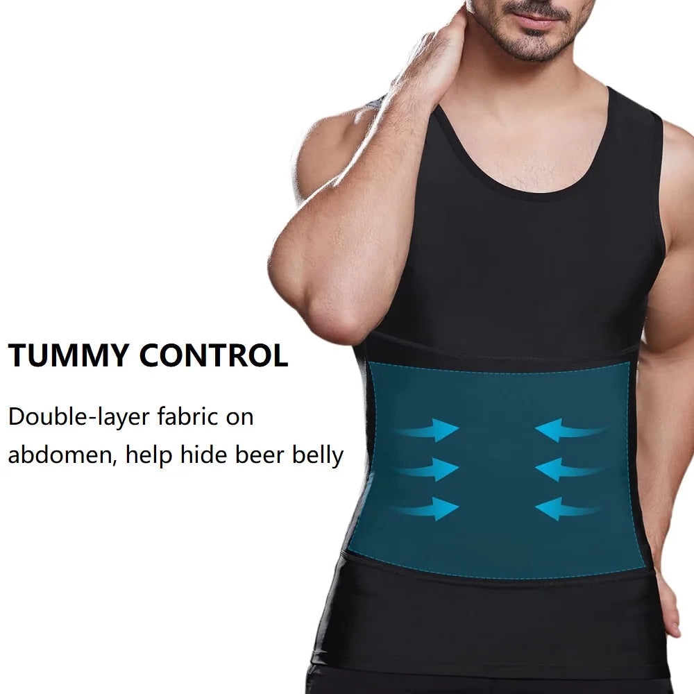 Men’s Slimming Compression Tank | Body Shaper Vest for Workout