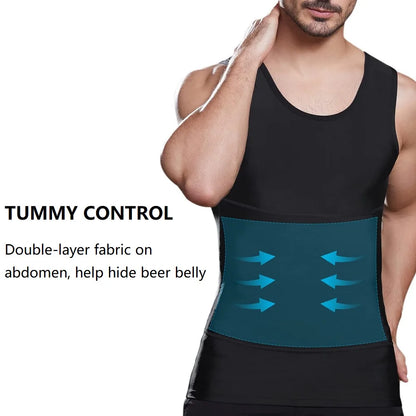 Men’s Slimming Compression Tank | Body Shaper Vest for Workout