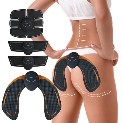 Electric EMS Muscle Stimulator for Abdomen, Buttocks & Arms | Slimming & Pain Relief Trainer