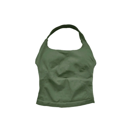 NCLAGEN Halter Top Woman Yoga Tank Gym Clothes Removable Chest Pad Fitness Workout speed Activewear Sexy Pilates Sports Vest-Bra